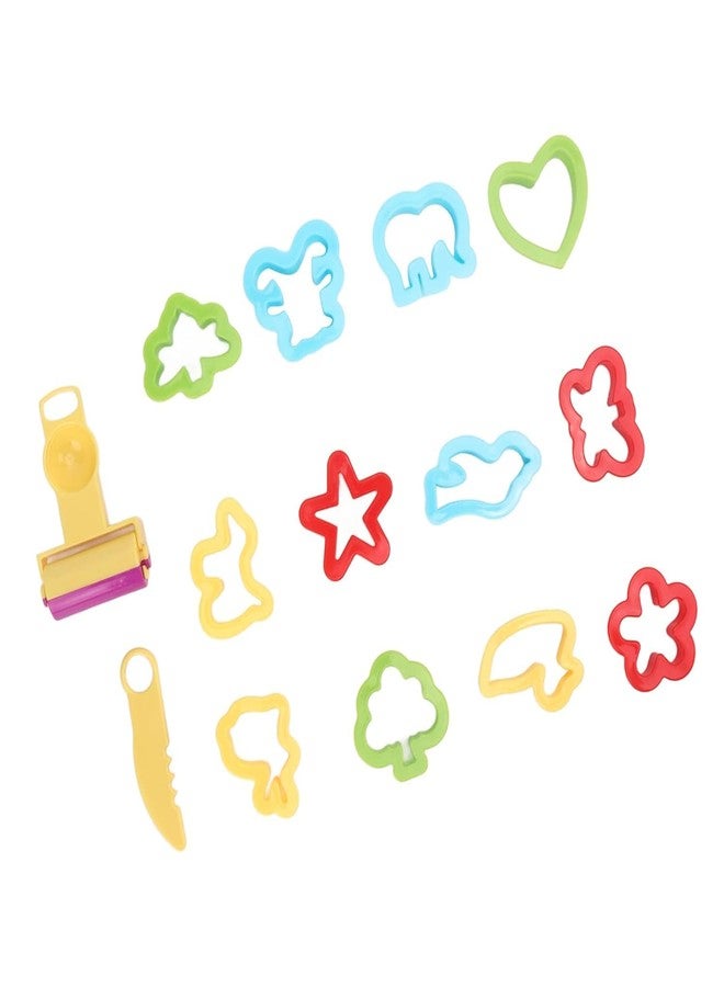 Prescent Present 14-Piece Clay and Sand Tools Set with Plastic Cutter Tool and Multiple Shapes for DIY, Kids Creativity, Clay Modelling, Sand Art and More (Multicolour) - Image 2